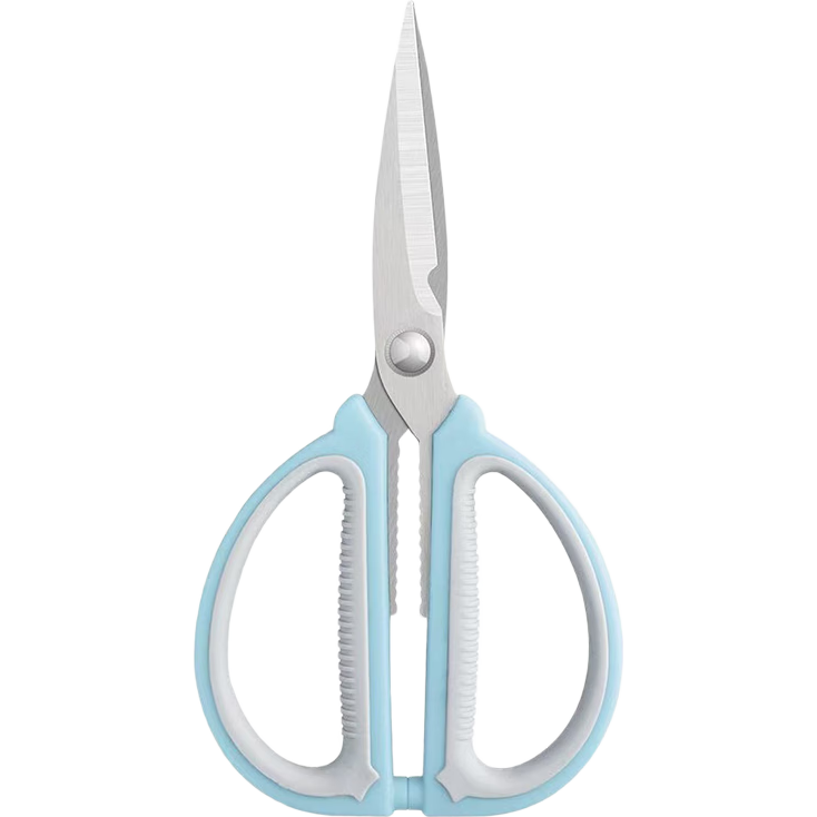 不锈钢家用剪刀 蓝色双色 大号一把 多用途裁布剪 2元(需领券)