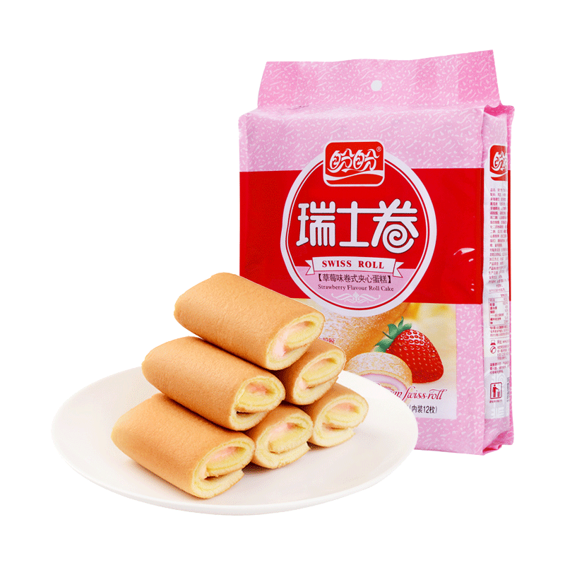 盼盼 瑞士卷 草莓味 240g ￥10.36