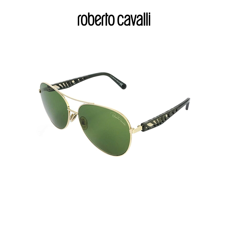 roberto cavalli 罗伯特·卡沃利 RC 女士飞行员款式绿色镜面太阳镜Roberto Cavalli 56