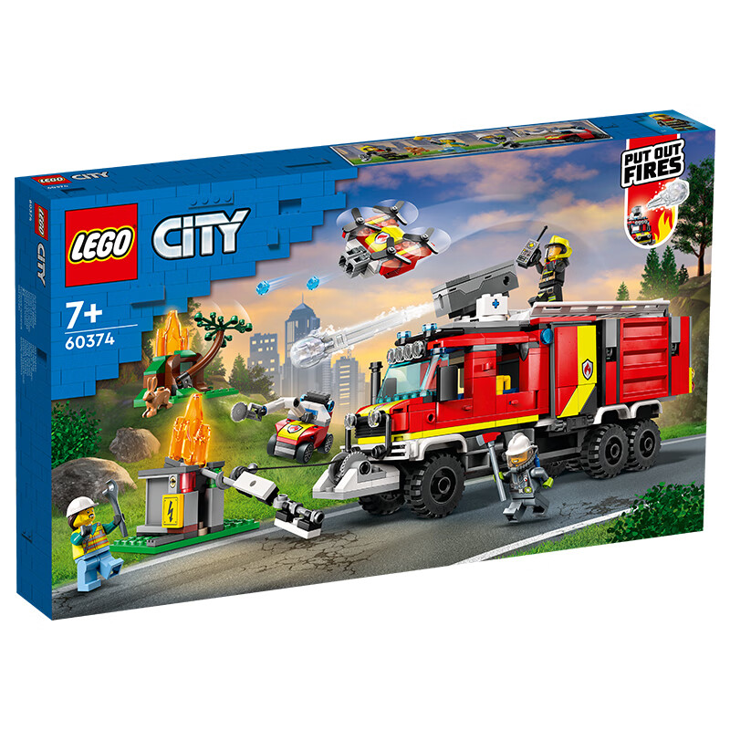 乐高 LEGO City城市系列 60374 消防指挥车 274.5元（需买2件，共549元）