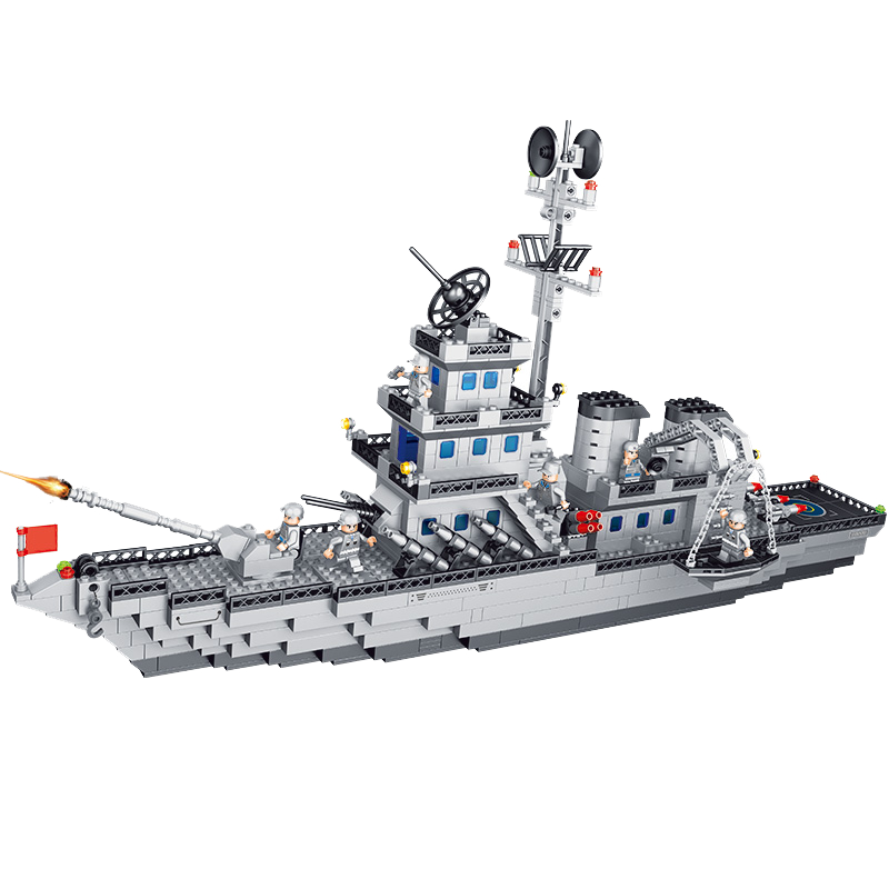 联合创想 兼容乐高积木 巨大型航空母舰模型玩具 儿童节礼物 74厘米大型巡
