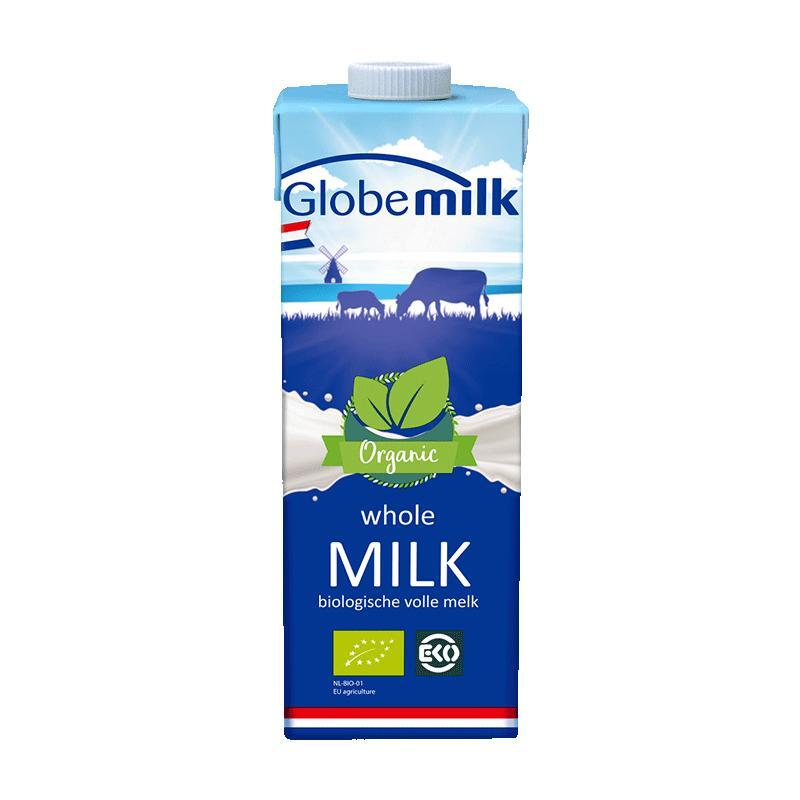 Globemilk 荷高 荷兰原装进口 荷高有机全脂纯牛奶1L/盒 3.6%优乳蛋白 37.05元