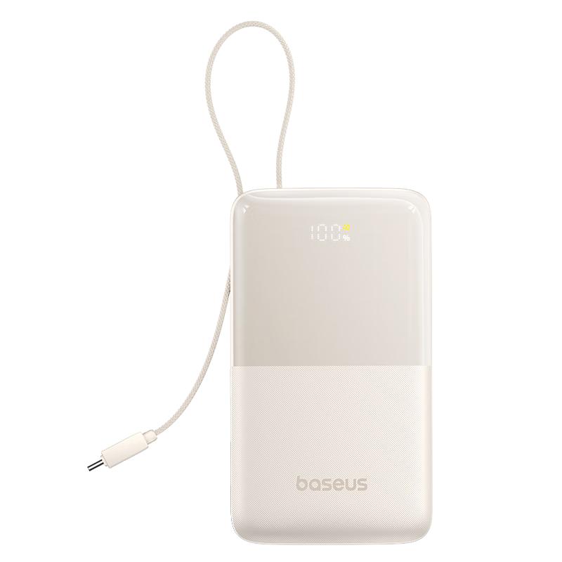 倍思 BASEUS 充电宝自带线 快充大容量超薄迷你10000毫安22.5W小巧便携可上飞机