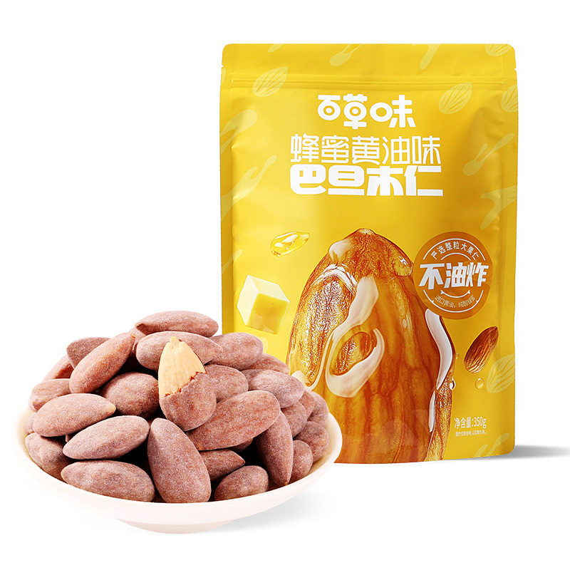 88VIP：Be&Cheery 百草味 蜂蜜黄油味巴旦木仁350g 12.71元