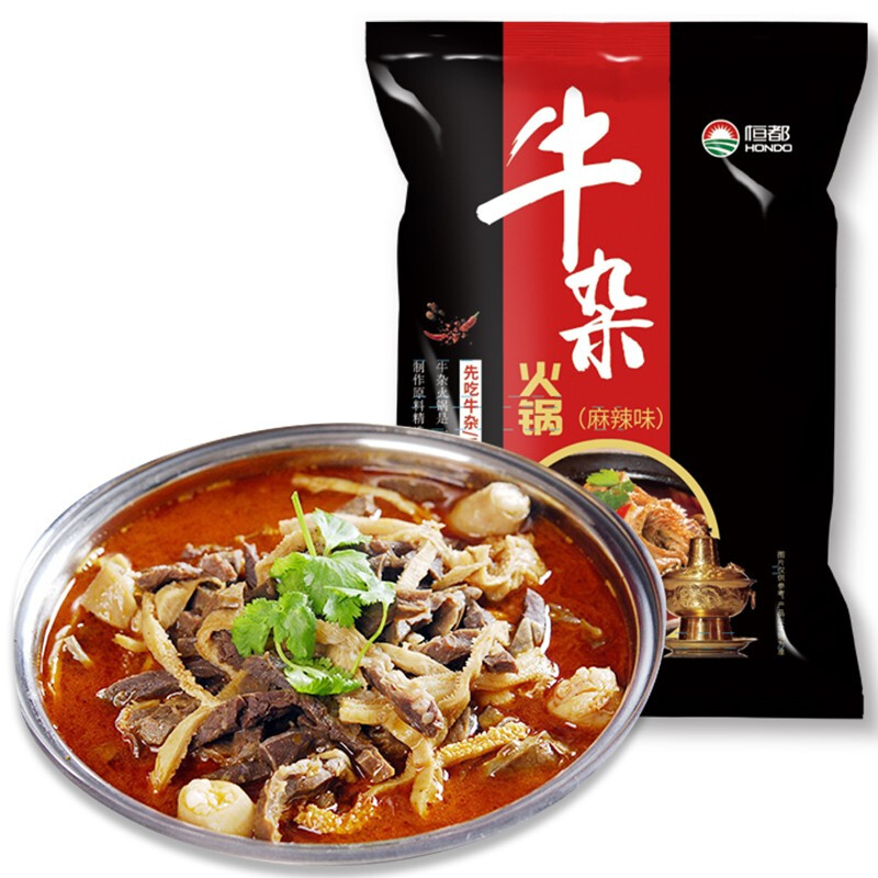 恒都 牛杂火锅 麻辣味 750g 58.8元