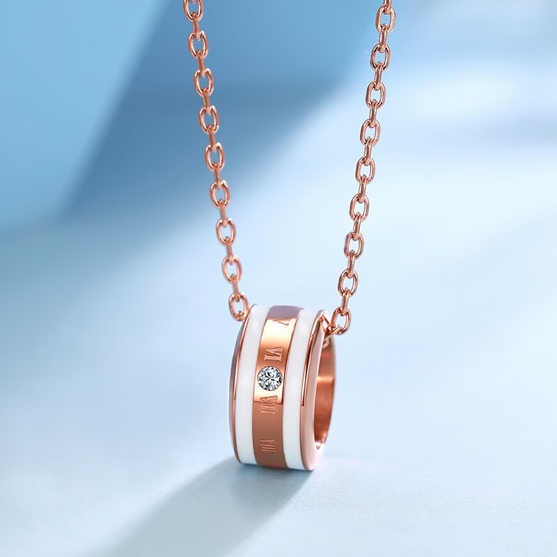 zocai佐卡伊女士时光珐琅钻石项链c0081769元双重优惠