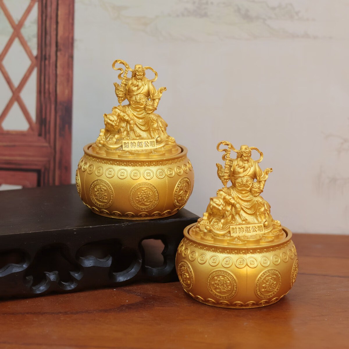 米良品 赵公明招财聚宝盆旋转摆件 49元（需用券）