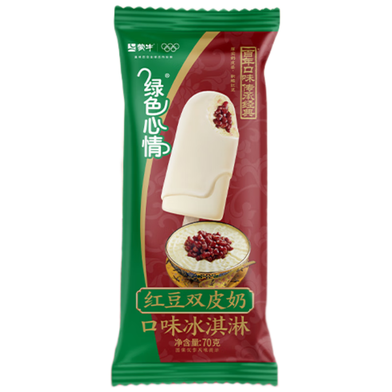 plus会员:蒙牛绿色心情红豆双皮奶口味冰淇淋70gx5支*6件 52.58元(合8.76元/件)