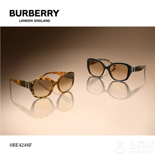 BURBERRY 巴宝莉 女款扣环装饰大框太阳镜 0BE4248F新低764.96元（天猫2780元）