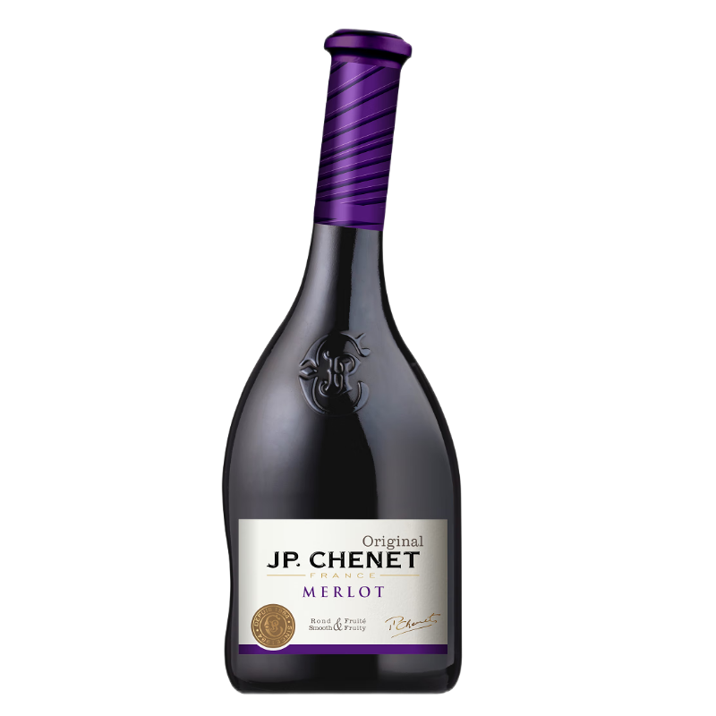 J.P.CHENET 香奈 梅鹿辄干红葡萄酒 750ml 法国原瓶进口 歪脖子 13.5度 ￥59.4