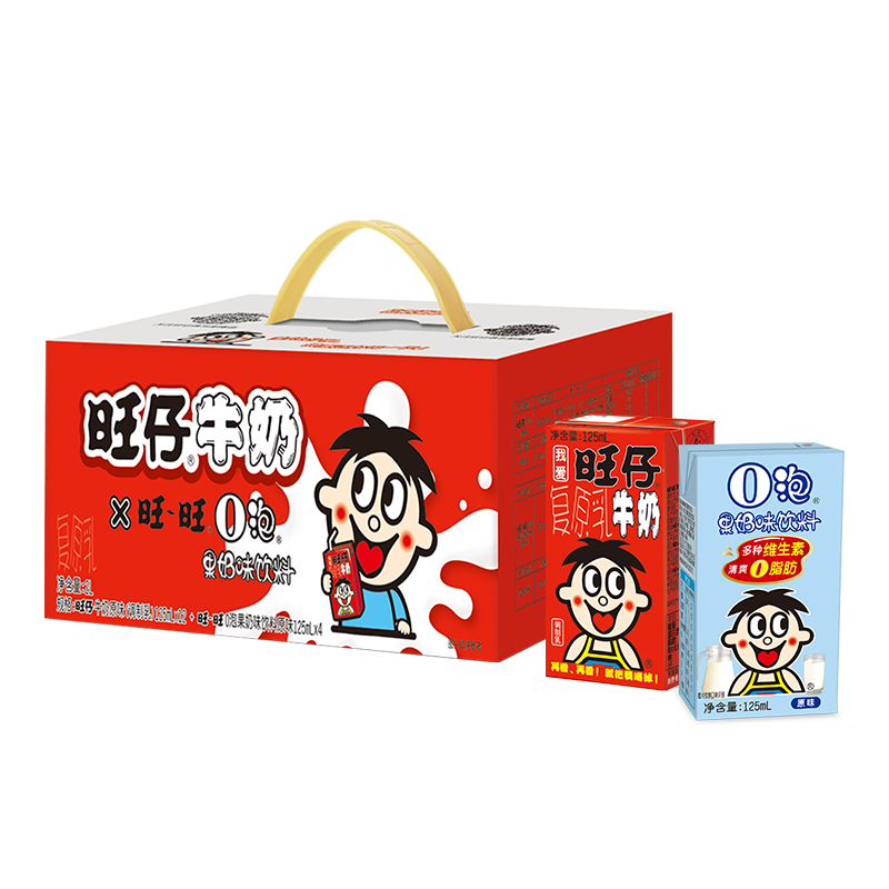 88VIP：旺旺 旺仔牛奶12盒+O泡果奶4盒组合装*2提 40.19元（淘金币加购可抵3.82