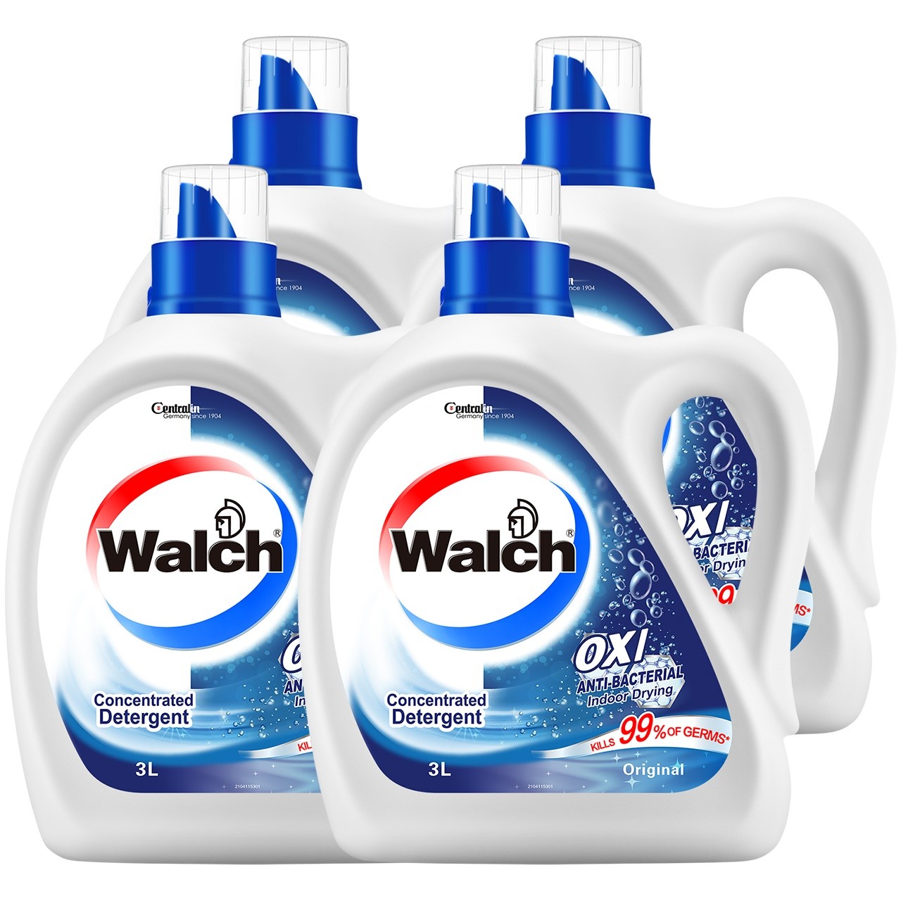 Walch 威露士 有氧洗衣液3kg*6瓶36斤整箱批发 洁净除螨除菌低泡持久留香家庭