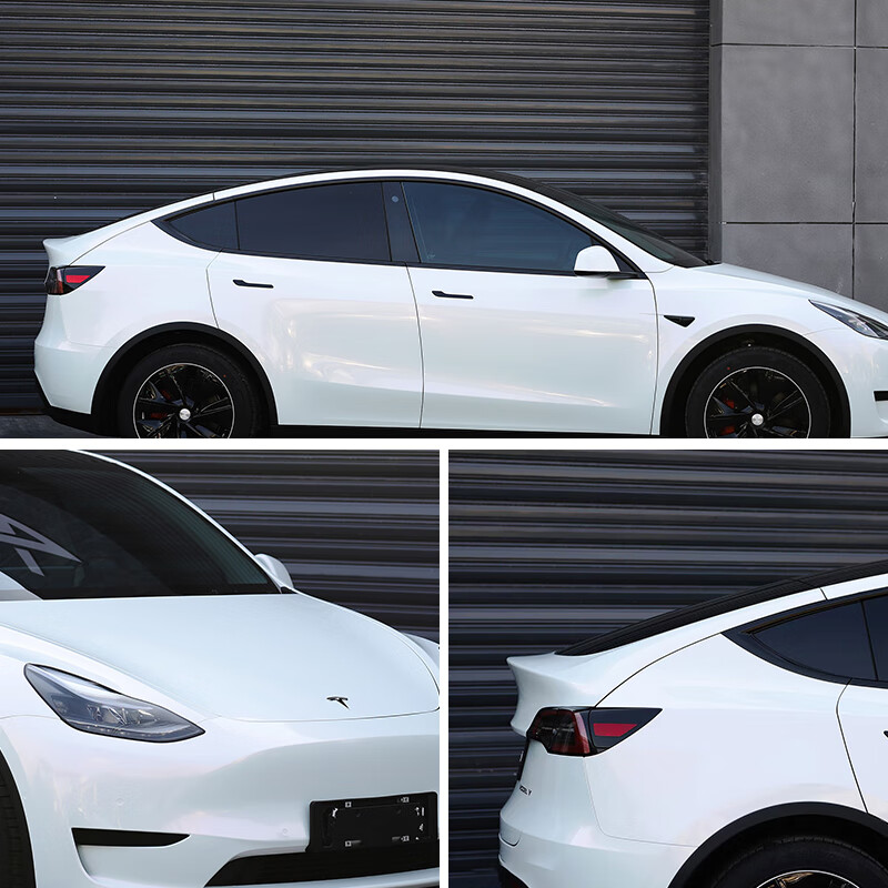 ucolor特斯拉改色膜全车包施工改色车膜白变系列珍珠白1999元包邮需用