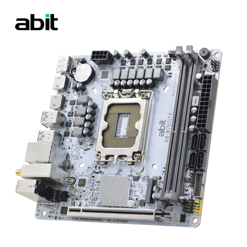 有券的上、PLUS会员：ABIT 升技 B760 ITX D4 雪山白 ITX主板 332.5元（双重优惠）