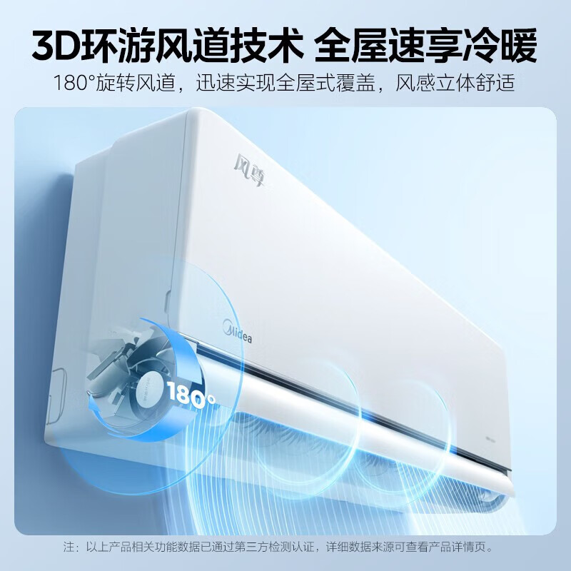 Midea 美的 风尊系列 KFR-35GW/N8MXC1 新一级能效 壁挂式空调 大1.5匹 科技版 2587.2