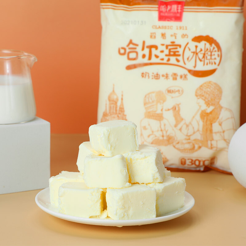 HALAODINGFENG 哈老鼎丰 年货节大促，低至3.5折！哈尔滨冰糕 奶油味 1kg 14元（