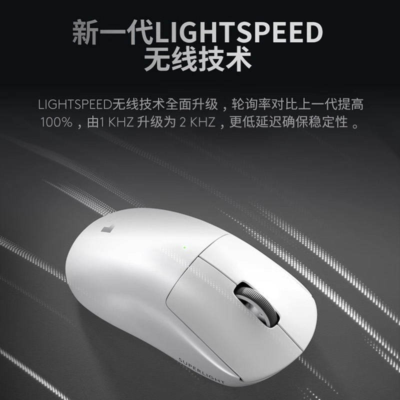 logitech 罗技 新品罗技GPW3代无线游戏鼠标狗屁王三代GPROX2黑白粉机械电竞专