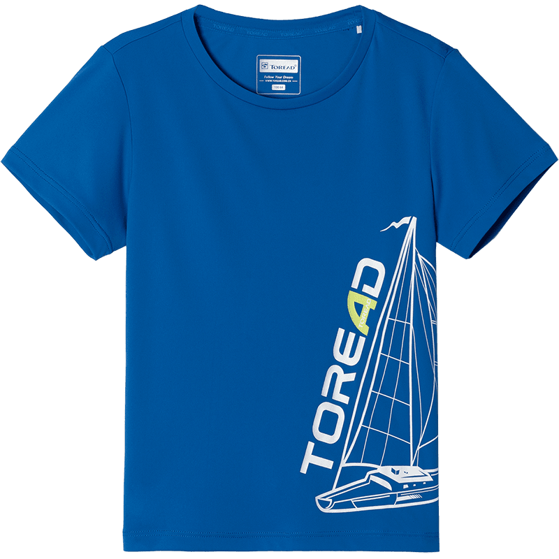 PLUS会员：TOREAD kids 探路者 儿童T恤 航海蓝QAJJBL83231 150cm*2件 62.32元包邮（合31