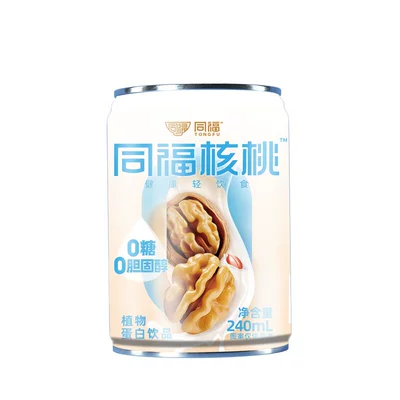 核桃代餐植物蛋白饮品同福食品240ml x4罐*2件 9.98元（合4.99元/件）