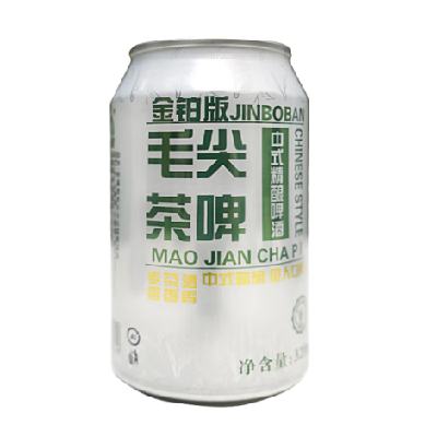 毛尖精酿茶啤 原麦汁浓度12°P 320mL 1罐---1.25元