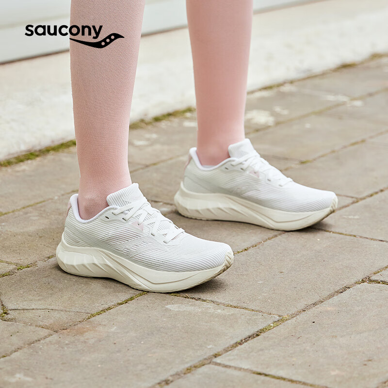 索康尼 saucony 浪潮2代缓震跑鞋女夏季减震训练进阶跑步鞋透气运动鞋女 白