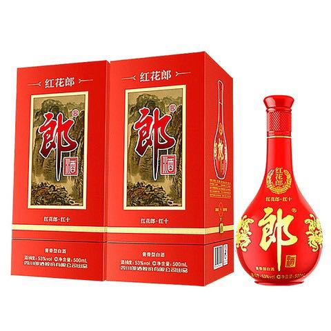郎酒 红花郎十 53度 酱香型白酒 500ml*2瓶 389元(需用券)