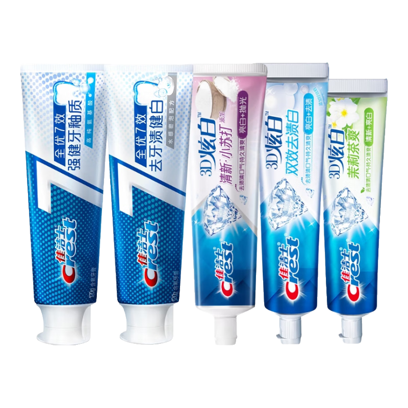 佳洁士 全优7效含氟牙膏7效合1清新口气3D炫白牙膏含氟牙膏家庭家用囤货 专