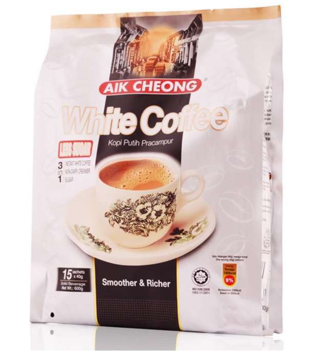 马来西亚进口：AIK CHEONG 益昌三合一白咖啡(减少糖)600g 
