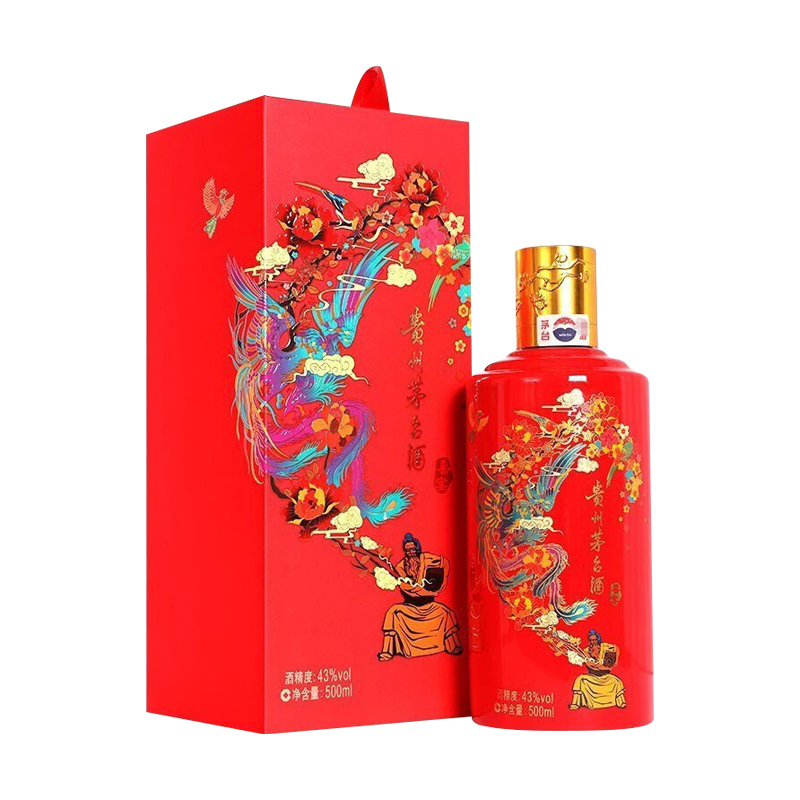 MOUTAI 茅台 喜宴 中国红 43%vol 酱香型白酒 500ml 单瓶装 ￥741.01