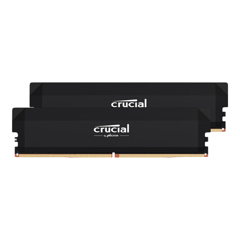 PLUS会员：Crucial 英睿达 美光32GB（16GB×2） DDR5 6000频率 台式机内存条 Pro系列