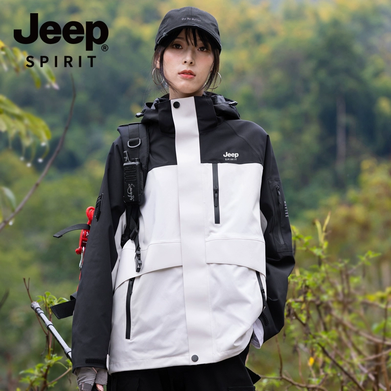 JEEPSPIRIT户外运动冲锋衣防风登山服 券后149.9元