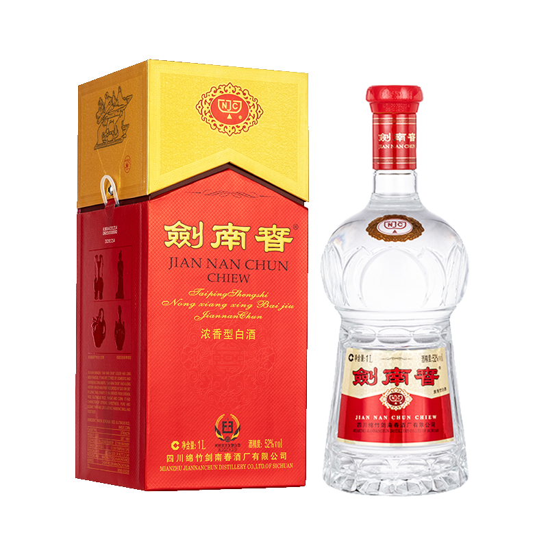 百亿补贴：剑南春 水晶剑 52度 1000ml（1L）单瓶装 770.22元（需plus会员）包邮