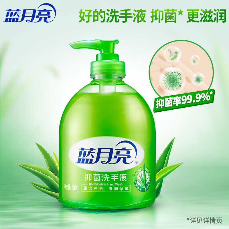 蓝月亮 芦荟抑菌洗手液 500g 2瓶 +500g2瓶补 31.9元（需用券）