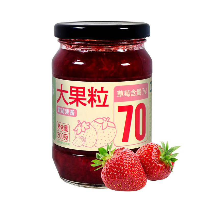 FIRMATCH 法麦趣 大果粒草莓果酱300g 70%草莓果肉早包邮 14.11元