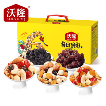 wolong 沃隆 每日坚果750g/28袋小零食果干混合坚果礼盒 ￥53.83