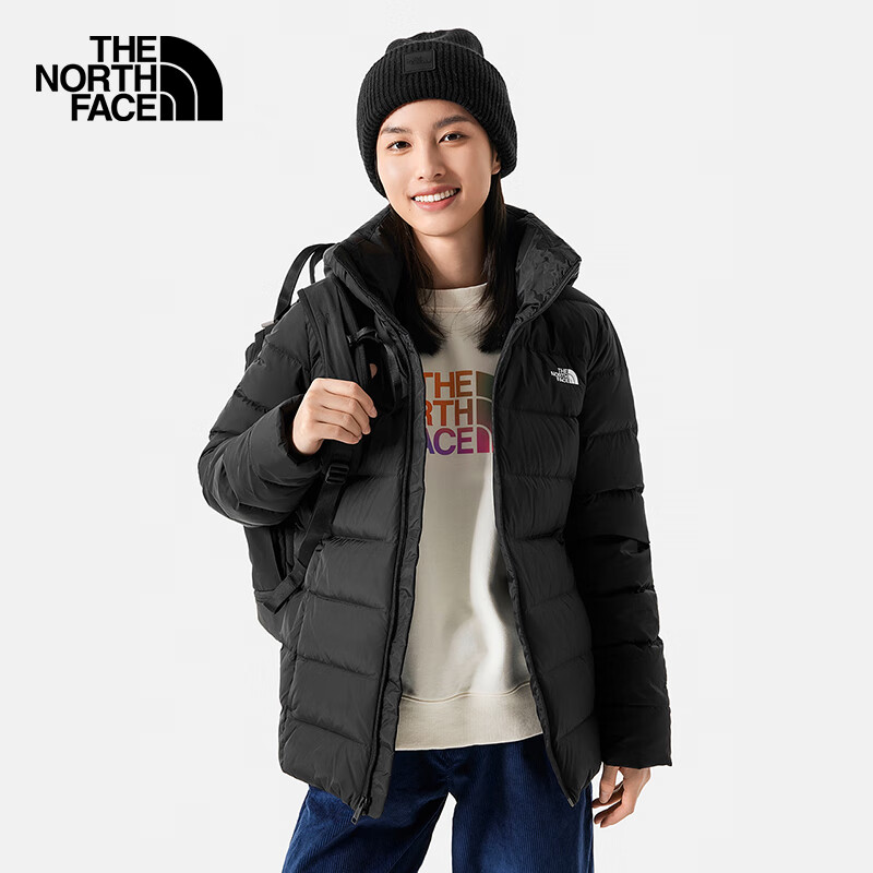 THE NORTH FACE 北面 羽绒服女户外保暖550蓬鹅绒4U7V 黑色/JK3 S 999元