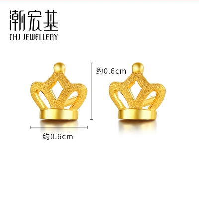 CHJ JEWELLERY 潮宏基 珠宝 小凤冠 黄金耳钉足金耳环 633.22元包邮 （需用券）