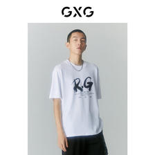 GXG 男装短袖T恤2022年夏季 白色 170/M 65.4元