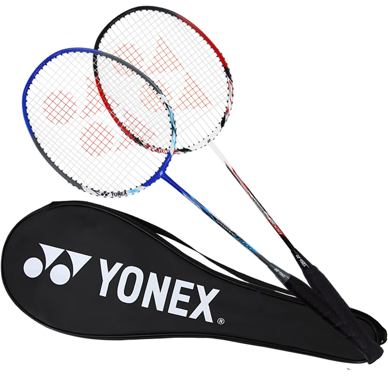 plus会员：YONEX尤尼克斯 羽毛球拍 对拍 碳素中杆 NR7000I红蓝 已穿线 附手胶 18