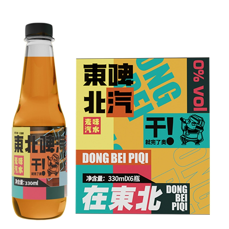 蓝岸 无酒精东北啤汽 330ml*6瓶 ￥11.8