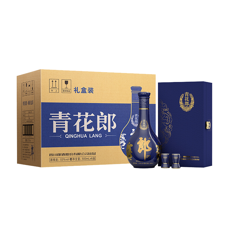 百亿补贴:郎酒 青花郎 酱香型白酒53度 500ml*1瓶*6盒礼盒整箱装【618钜惠】 4753元(需领券)