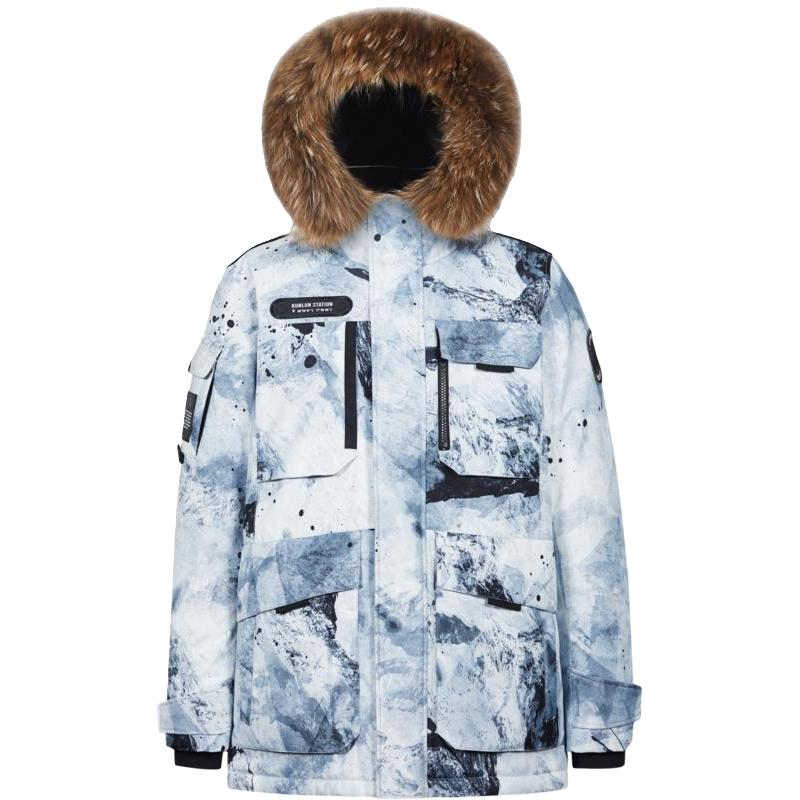 波司登 极寒羽绒服男女同款毛领鹅绒服冬季工装外套奥莱燕麦色 999元（需