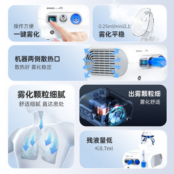 OMRON 欧姆龙 儿童家用雾化机成人医用雾化器 NE-C28