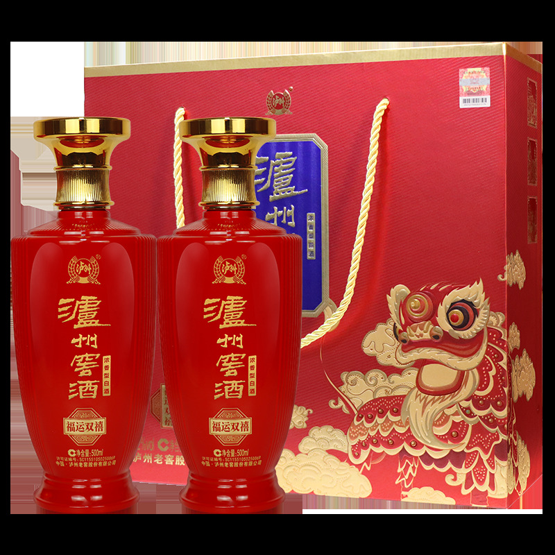 泸州老窖 泸州(luzhou)老窖股份出品浓香型 52度泸州福运双禧 500ml*2