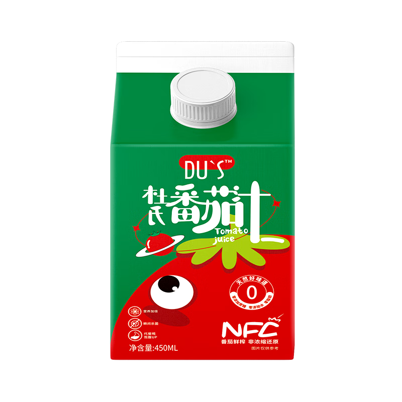 DU'S杜氏100%番茄果蔬汁 450ml*1盒 7.9元（需试用）