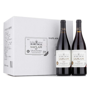 SAFLAM 西夫拉姆 法国进口红酒 IGP赤霞珠 干红葡萄酒 750ml*12瓶 整箱装 322.05元