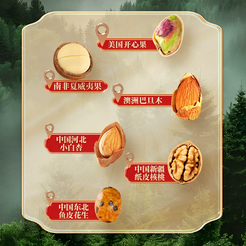 沃隆 大吉大利1.06kg纯坚果礼盒混合坚果送人中秋送礼礼盒 84.55元 - 线报酷