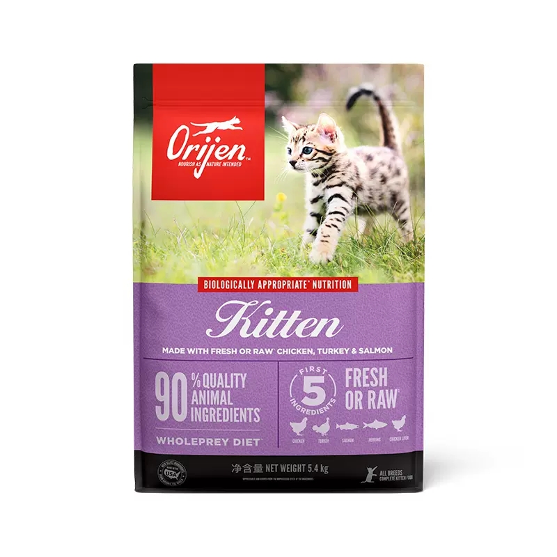 Orijen 渴望 原始猎食渴望幼猫专用干粮鸡肉小猫猫粮5.4kg（临期） 540.55元（