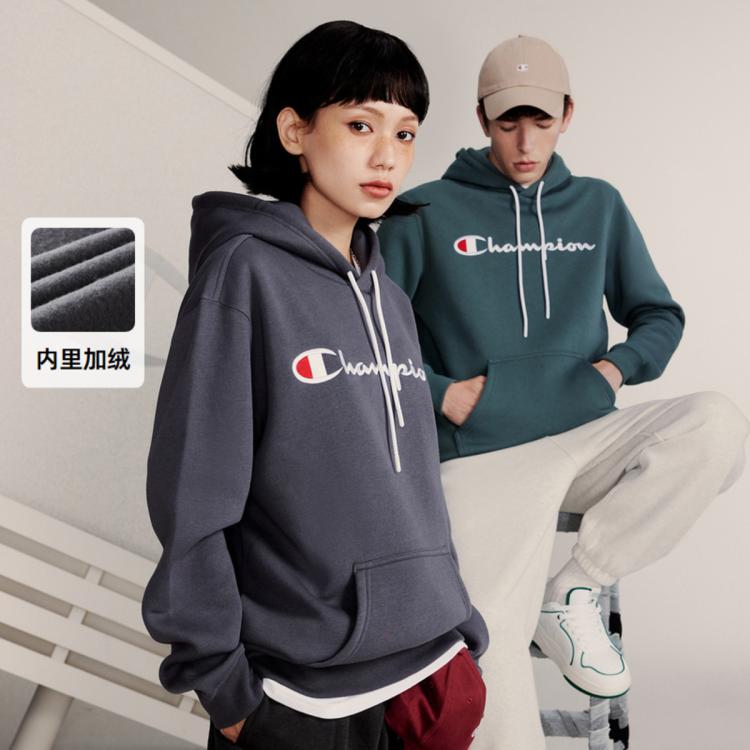 Champion 男女同款抓绒连帽卫衣 EM-YSW16 248元