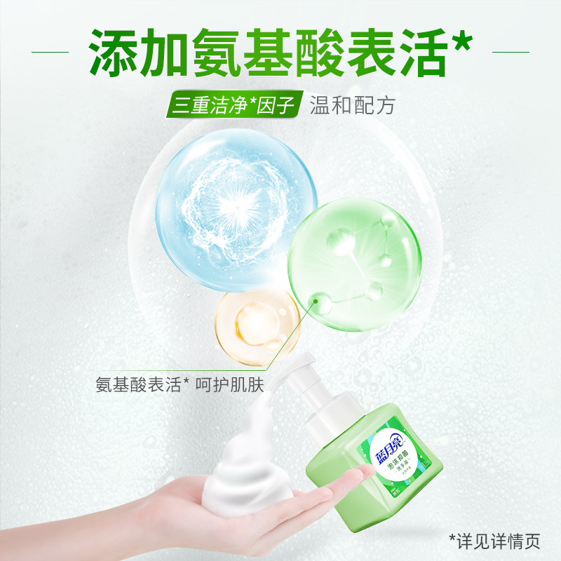 蓝月亮 泡沫抑菌洗手液 天然芦荟香型洗手液泡沫 99.9%抑菌率儿童可用 255ml*2